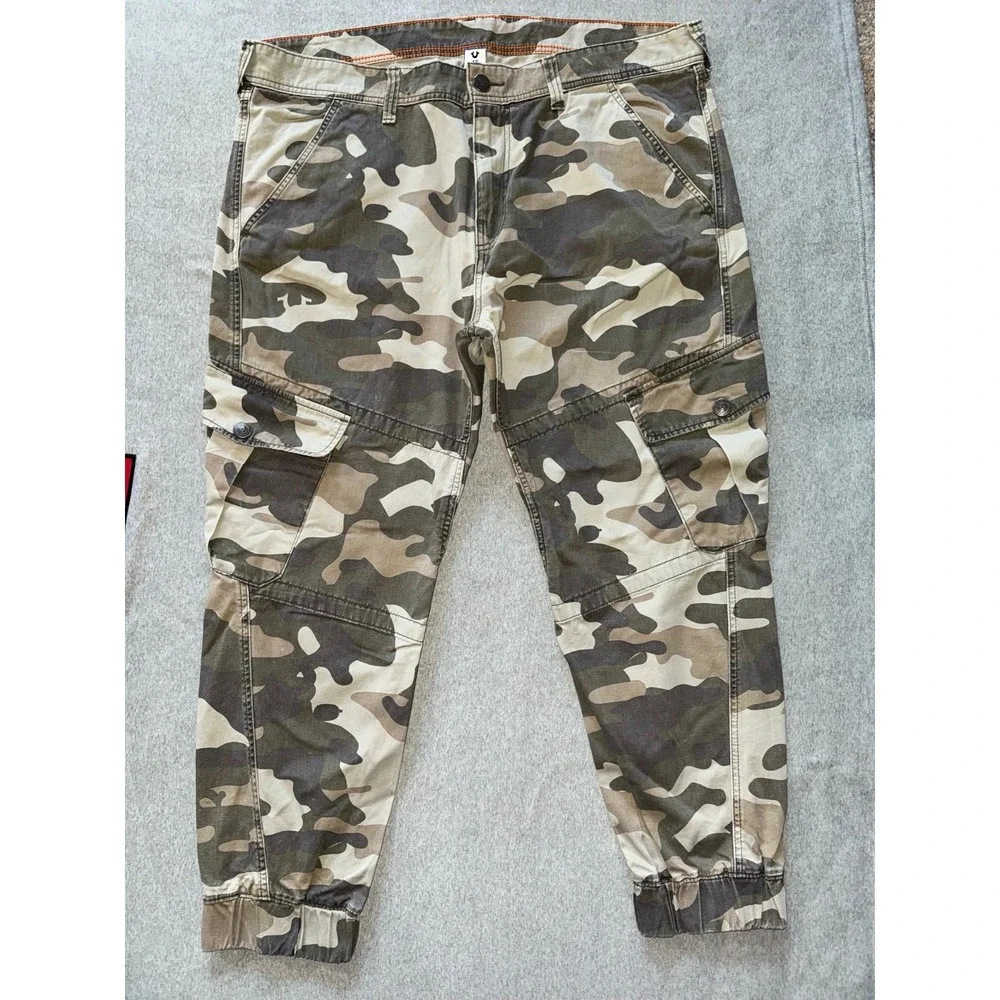 True Religion Men's Regular Fit Cargo Pants Camouflage Army Sz‎ 40